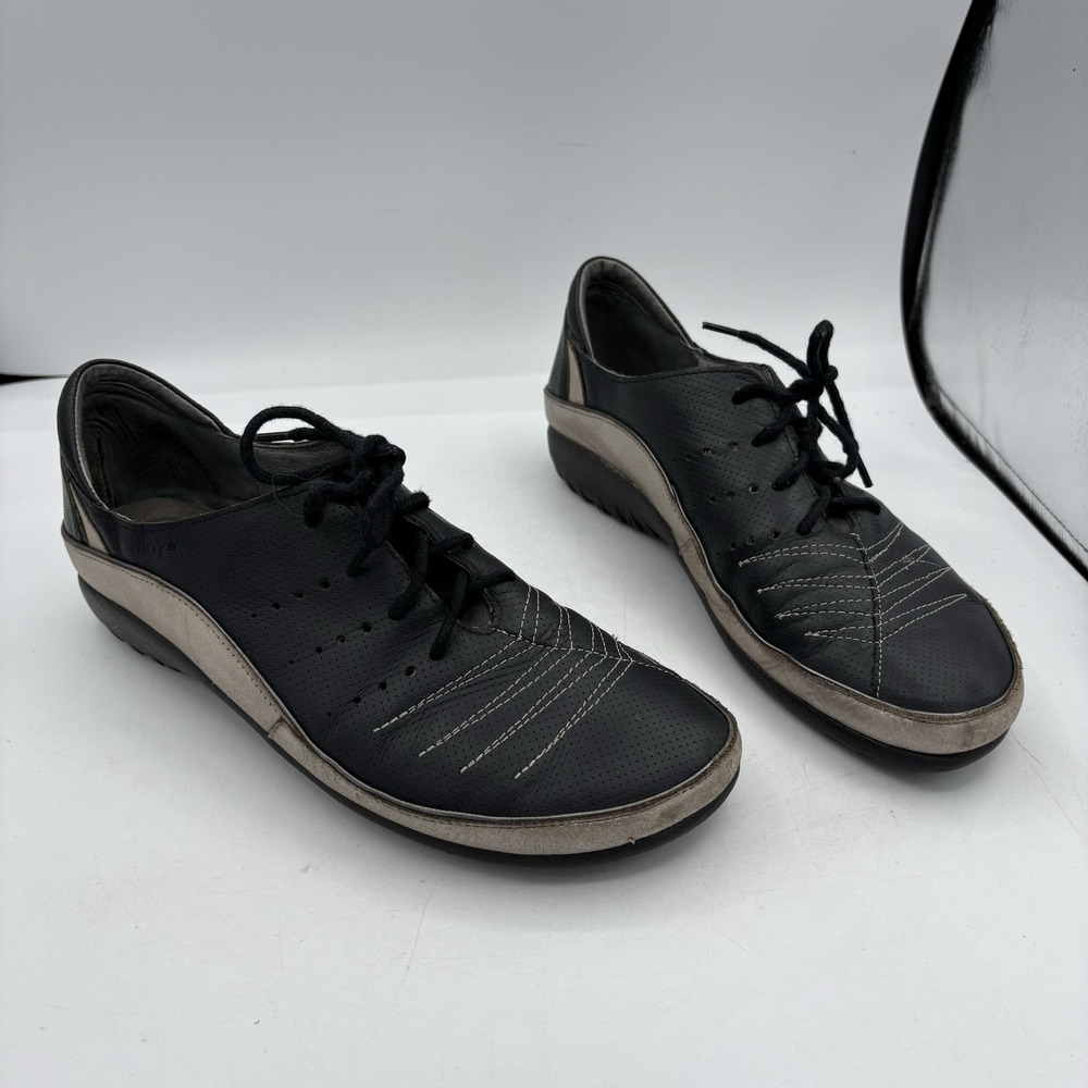 Naot Shoes Womens‎ Size 10 Kumara Lace Up Sneakers Blue Gray Metallic